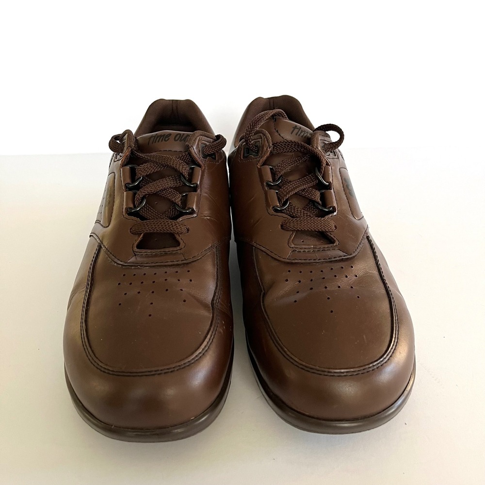 SAS Time Out Men's Walking Shoes Brown Leather Lace Up Comfort Sneakers 8.5 M - Picture 2 of 10